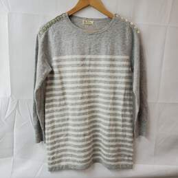 Good Day Angora Blend World Knit Collection Gray Pullover Sweater Women's MD