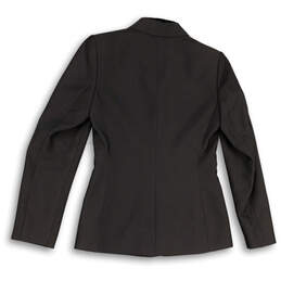 Womens Gray Notch Lapel Pockets Single Breasted Three Button Blazer Size 2 alternative image