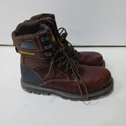 Caterpillar Men's Brown Leather Boots Size 11 alternative image