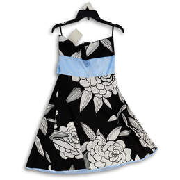 NWT Womens Multicolor Floral Spaghetti Strap Back Zip A-Line Dress Size 11 alternative image