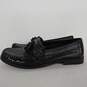 Woven Black Tassel Slip On Comfort Loafers image number 2