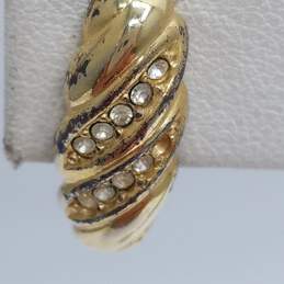 Christian Dior Gold Tone Crystal Clip-On Earrings W/COA 6.0g alternative image