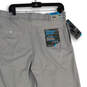NWT Mens Gray Flat Front Performance Linen Touch Dress Pants Size 34X30 image number 4