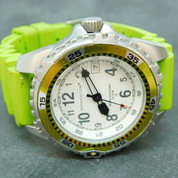 Momentum Canada CN Series 50025 Lime Green Date Stainless Steel Rubber Strap Mens Watch 85.2g