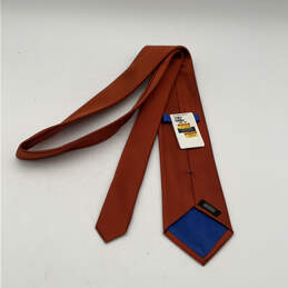 NWT Mens Orange Silk Clip-On Adjustable Classic Designer Neck Tie alternative image