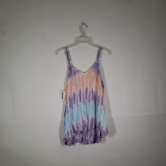 NWT Womens Tie-Dye Sleeveless V-Neck Pullover Camisole Tank Top Size 1 image number 2