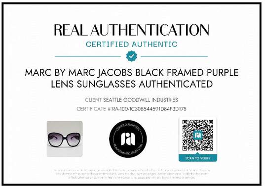 AUTHENTICATED MARC BY MARC JACOBS PURPLE LENS SUNGLASSES W/ CASE image number 2