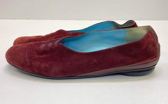 Thierry Rabotin Suede Grace Slide Flat Burgundy 9 image number 1
