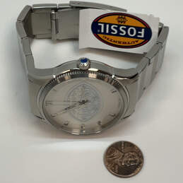 Designer Fossil PR-5369 Silver-Tone Stainless Steel Round Analog Wristwatch alternative image