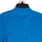 Mens Blue Dri-Fit Henley Neck Short Sleeve T-Shirt Size Medium image number 4