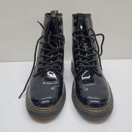 Doc Martens Unisex Sz M8/L9 Zavala Combat Boots Black Leather AW004 alternative image