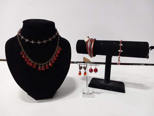 6pc Red Jewelry Bundle image number 1