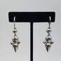 Givenchy Authentic Silver Tone Crystal Lever Back Dangle Earrings w/COA 10.6g image number 3