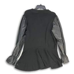 NWT Ashley Stewart Womens Black Crew Neck Pullover Blouse Top Size 14/16 alternative image