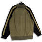 Mens Green Black Mock Neck Long Sleeve Quarter Zip Pullover Sweater Size XL image number 2