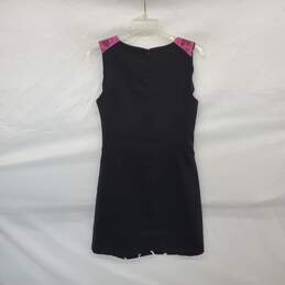 Desigual Black & Pink Floral Sleeveless Midi Shift Dress WM Size 38 alternative image