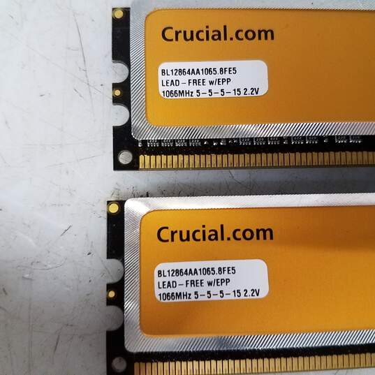 Crucial Ballistix 2GB (2 x 1GB) DDR2-800 PC2 6400 desktop PC RAM Memory BL12864AA1065.8FE5 - Untested image number 3