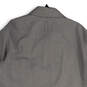 Mens Gray Long Sleeve Welt Pocket Button Front Jacket Size X-Large image number 4