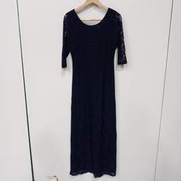 Gianni Bini Women's Navy Gwen Lace Overlay Dress Size L with Tags