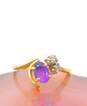 Romantic 14K Yellow Gold Amethyst & Diamond Accent Ring 1.9g image number 1