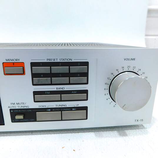 VNTG Onkyo Brand TX-15 Model FM Stereo/AM Tuner Amplifier w/ Power Cable image number 9