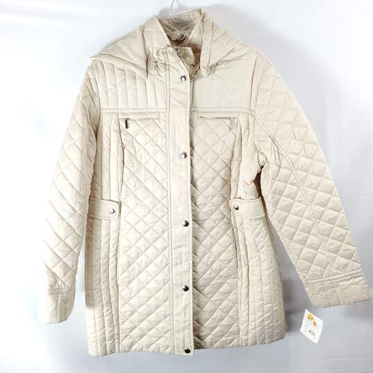Croft & Barrow Women Ivory Quilted Jacket L NWT image number 4