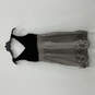 Womens Black Gray V-Neck Sleeveless Pullover Sheath Dress Size 4 image number 2
