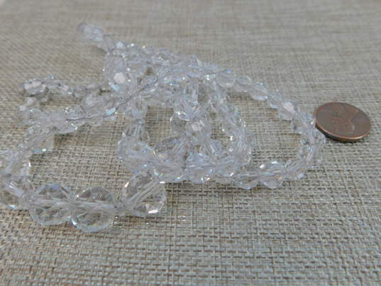 Vintage Icy Rhinestone & Faceted Glass Art Deco Costume Jewelry 153.9g image number 4
