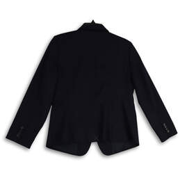 NWT Womens Blue Long Sleeve Notch Lapel One Button Blazer Size 14P alternative image