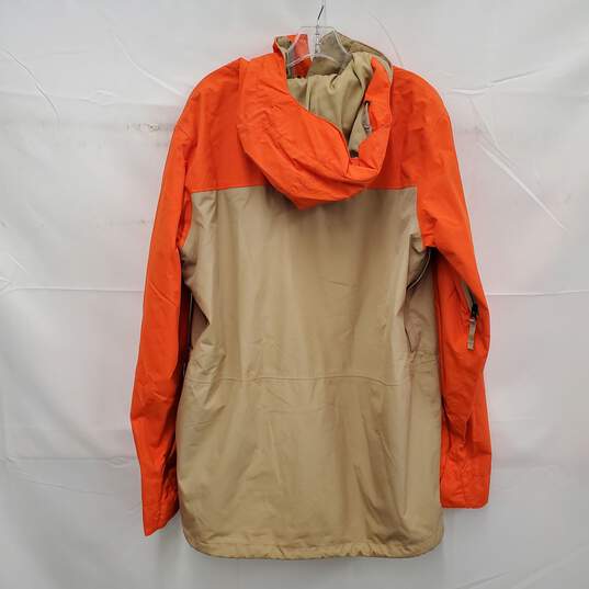 Burton MN's Outdoor Orange & Beige Snowboard Jacket Size M image number 2