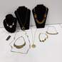 Bundle of Assorted Black and Gold Tinted Fashion Jewelry image number 1