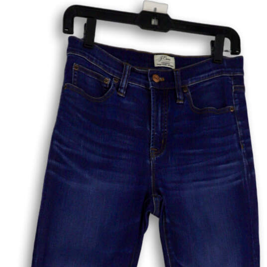 Womens Blue Denim Medium Wash Pockets Stretch Skinny Jeans Size 27 image number 3