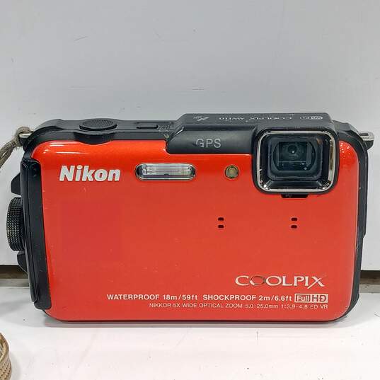 Nikon Coolpix AW110 Orange Waterproof Digital Camera image number 2