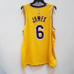 Mens Yellow Los Angeles Lakers LeBron James#6 Basketball NBA Jersey Size XL alternative image