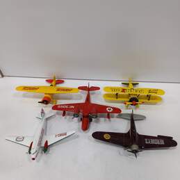 Bundle of 5 Assorted Die-Cast Model Airplanes Advertising alternative image