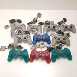 Sony PS1 controllers - Lot of 10, mixed color >>FOR PARTS OR REPAIR<<
