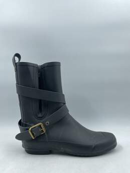 Burberry Holloway Black Rubber Boots W 6 COA