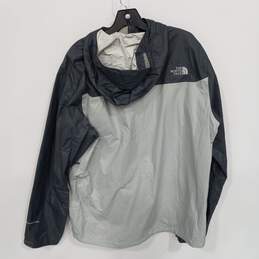 The North Face Men's Black/Gray Color Block Full Zip Hooded Rain Coat Jacket L alternative image