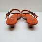 Prada Women's Orange Leather Thong Sandals Size 35.5 image number 4