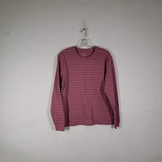 NWT Mens Striped Crew Neck Long Sleeve Pullover T-Shirt Size Small image number 1