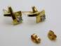 10K Yellow Gold 0.12 CTTW Diamond X Stud Earrings 1.2g image number 2