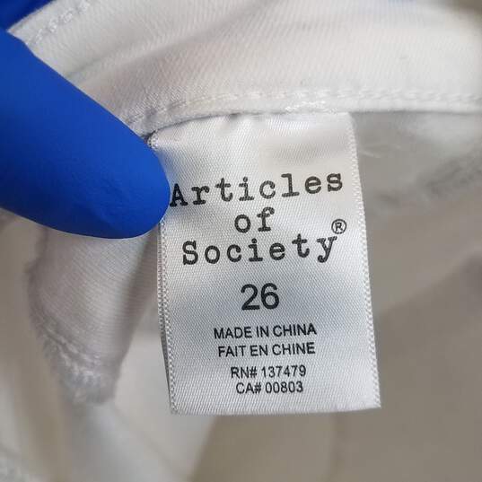 Wm Articles Of Society White Cotton Blend Sz 26 WT image number 4