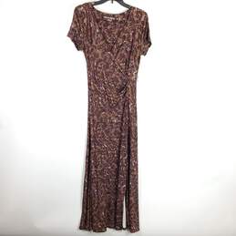 Soft Surroundings Women Brown Paisley Dress S NWT