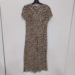 J. Crew Women's Brown Animal Print Dress Size 16 NWT alternative image