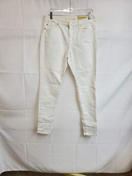MICHAEL Michael Kors White Izzy Skinny Mid Rise Jeans WM Size 6 NWT