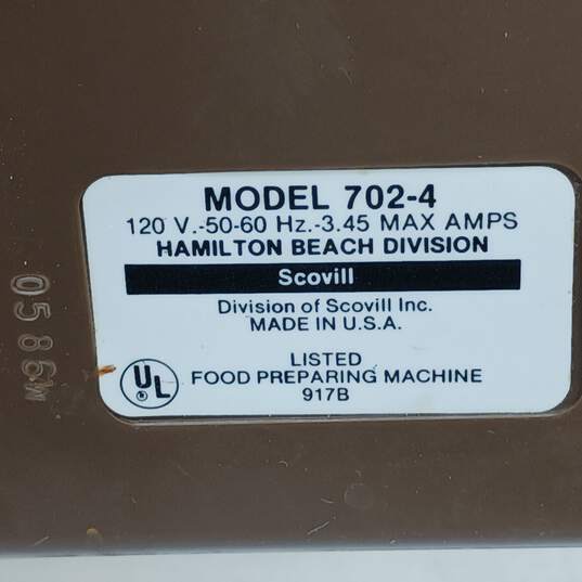 Vintage Hamilton Beach Dual-Speed Food Processor image number 6