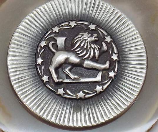 Vintage Sarah Coventry Leo Zodiac Medallion Pendant Necklace & Fashion Accordion Bracelet 131.3g image number 4