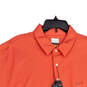NWT Mens Orange Spread Collar Short Sleeve Golf Polo Shirt Size XXL image number 3