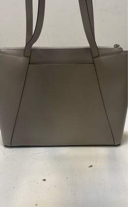 Michael Kors Maddie Gray Crossgrain Leather Tote Bag alternative image