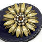 Designer Liz Palacios Gold-Tone Crystal Clear Summer Flower Brooch Pin image number 2